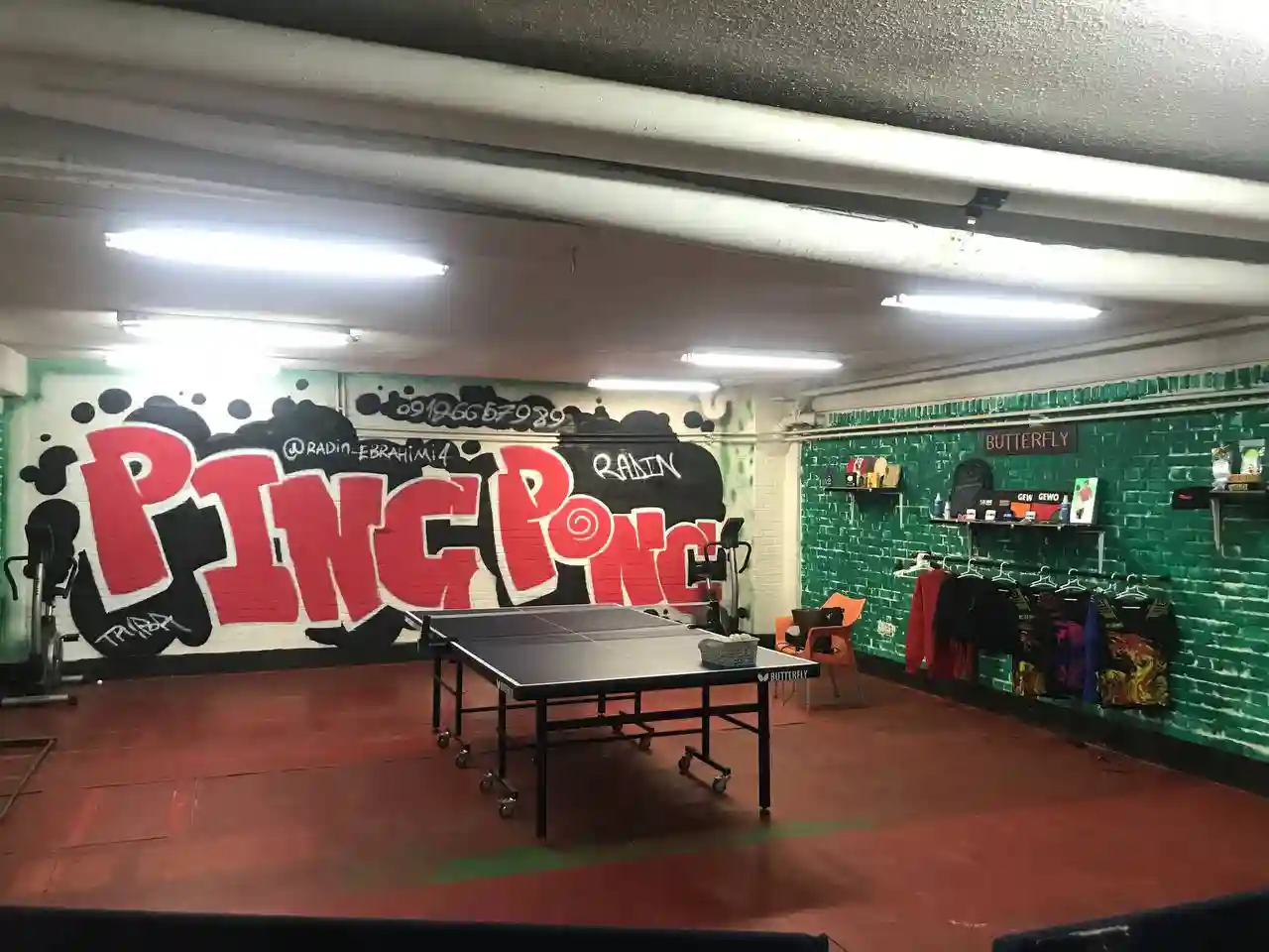 پینگ پنگ رادین شعبه اکباتان و شهرک غرب