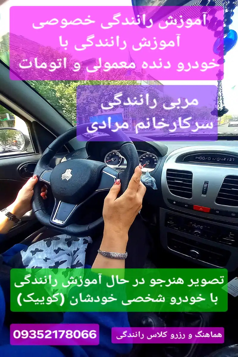 آموزش رانندگی بانو